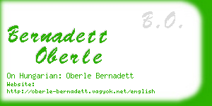 bernadett oberle business card